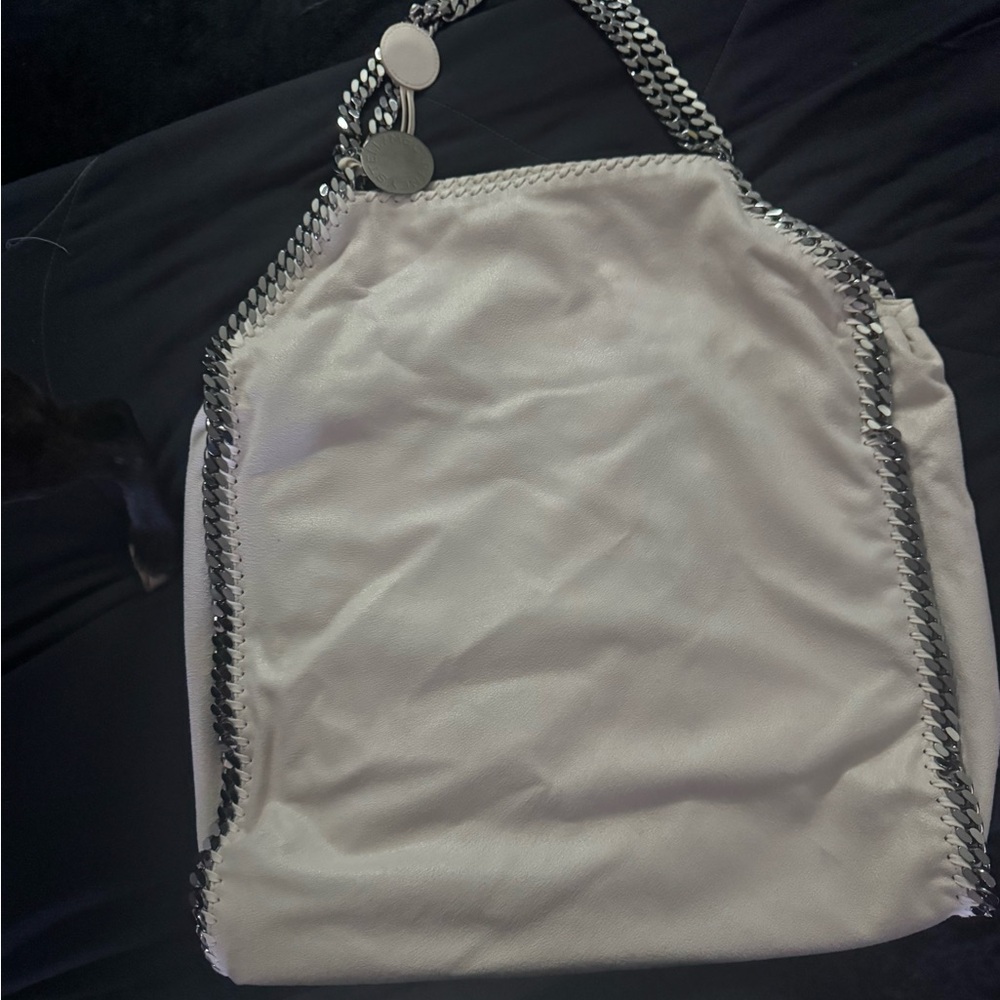 Stella McCartney Falabella Fold Over Tote Cream Silver Chain AUTHENTIC - Picture 5 of 7